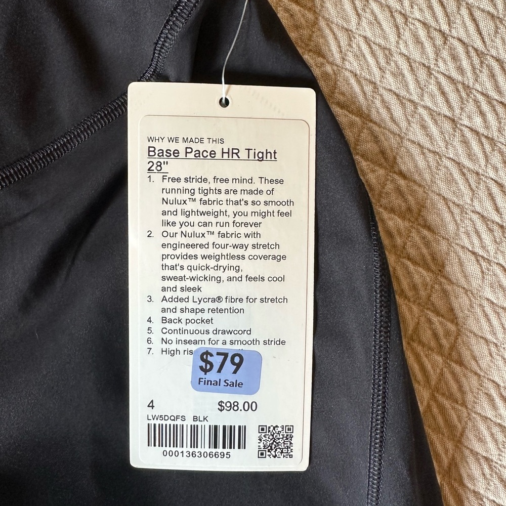 Base Pace HR Tight in Black